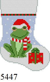  Frog with  Present, Mini Stocking