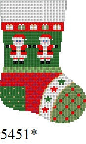  Patchwork Santa, Mini Stocking