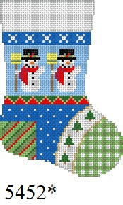  Patchwork Snowman, Mini Stocking