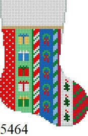  Presents, Vertical Stripe, Mini Stocking