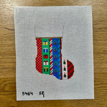  Presents, Vertical Stripe, Mini Stocking