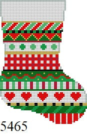  Heart Stripe, Mini Stocking