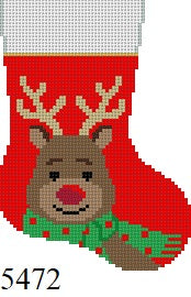  Scarf, Reindeer, Mini Stocking