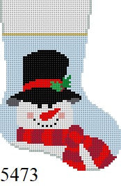  Scarf Snowman, Mini Stocking
