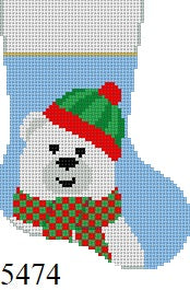  Scarf Polar Bear, Mini Stocking