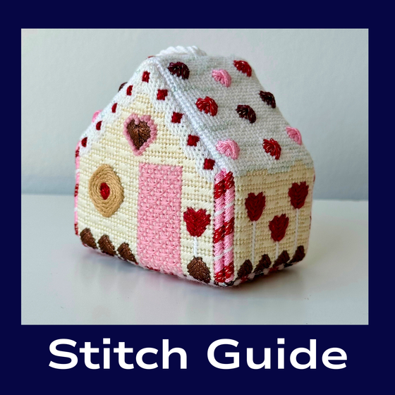Stitch Guide - Valentines House, Mini House - 18 mesh