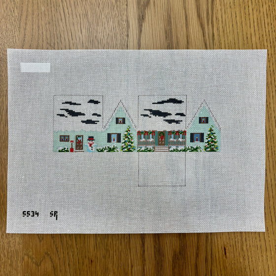 Green Christmas House, Mini House - 18 mesh