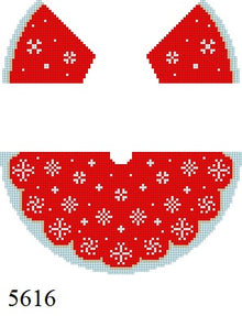  3D Angel, Snowflakes on Red