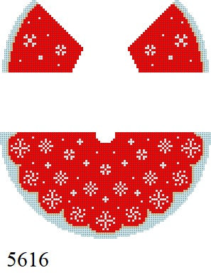 3D Angel, Snowflakes on Red