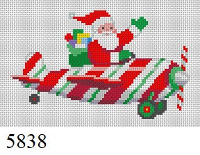 Santa Pilot, Ornament - 18 mesh