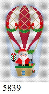  Hot Air Balloon Santa, Ornament - 18 mesh