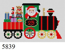 Train Santa, Ornament - 18 mesh