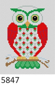  Christmas Owl, Ornament - 18 mesh