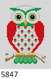 Christmas Owl, Ornament - 18 mesh