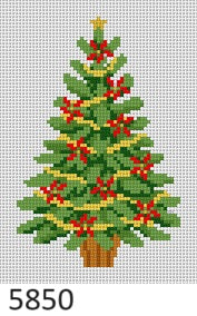 Poinsettia Tree, Ornament - 18 mesh