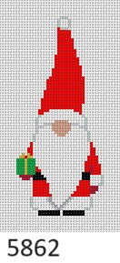  Santa Gnome, Ornament - 18 mesh