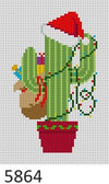Santa Cactus, Ornament - 18 mesh