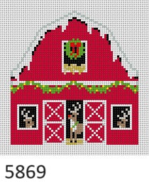  Reindeer Barn, Ornament - 18 mesh