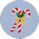  Candy Canes,  2.5" Round - 18 mesh