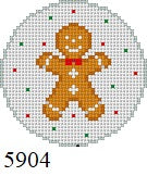  Gingerbread Boy,  2.5" Round - 18 mesh