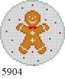 Gingerbread Boy,  2.5" Round - 18 mesh