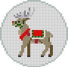 Reindeer,  2.5" Round - 18 mesh