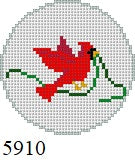  Ribbon Cardinal,  2.5" Round - 18 mesh