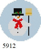  Snowman,  2.5" Round - 18 mesh