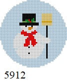 Snowman,  2.5" Round - 18 mesh