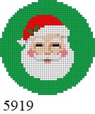 Santa Face 2.5" Round - 18 mesh