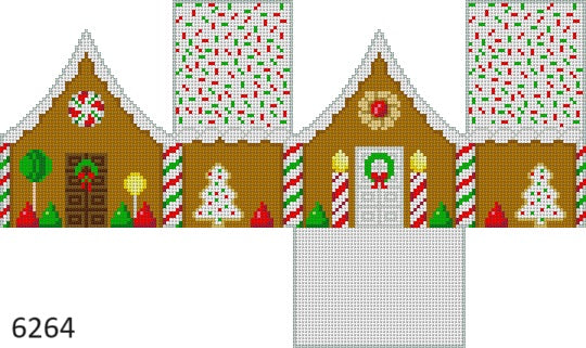 Red and Green Sprinkle Roof, Gingerbread House