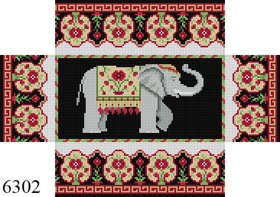 Floral Elephant, Brick Cover - 13 mesh