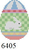  Bunny on Checkers, Small Egg - 18 mesh