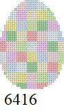  Pastel Checkers, Small Egg - 18 mesh