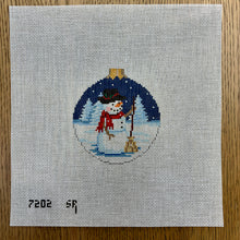  Night Snowman, 3.25" Round