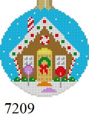  Gingerbread House, 3.25" Round - 18 mesh