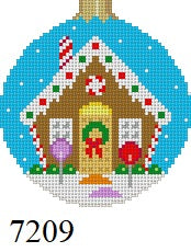 Gingerbread House, 3.25" Round - 18 mesh