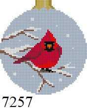 Puffed Cardinal, 3.25" Round - 18 mesh