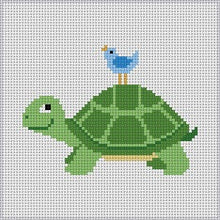  Turtle with Bird, 6" Square - 13 mesh