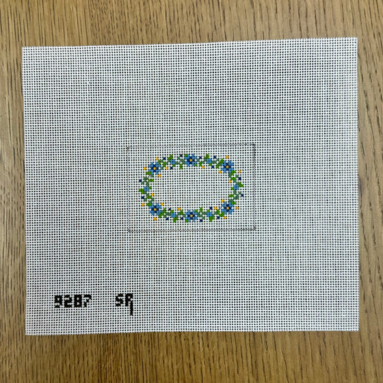 Floral Wreath Blue, Mini Insert - 18 mesh