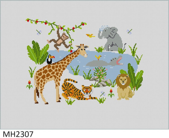 Children's Jungle Animals, Chair Seat